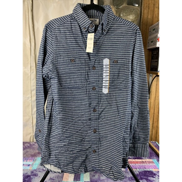 Duluth Trading Company Other - Duluth Trading Mens Small Free Swingin Striped Flannel Slim Fit Button Down